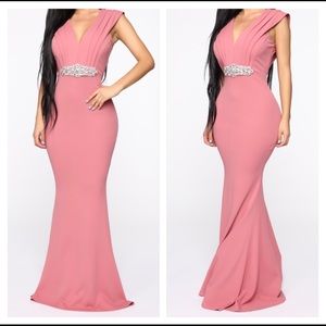fashion Nova Blush Pink Mermaid Dress